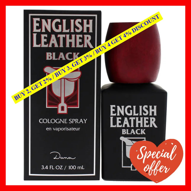 English Leather Black By Dana For Men - 3.4 Oz Cologne Spray