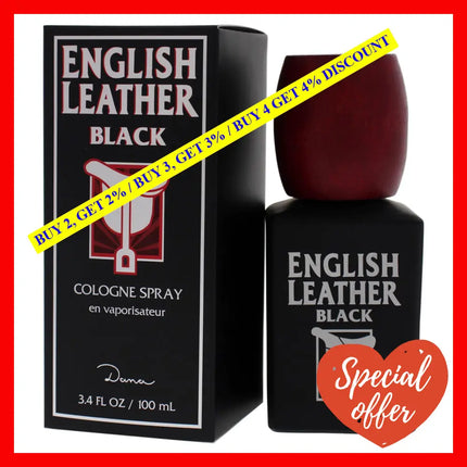 English Leather Black By Dana For Men - 3.4 Oz Cologne Spray
