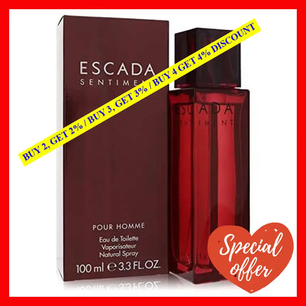 Escada Sentiment By For Men - 3.3 Oz Edt Spray