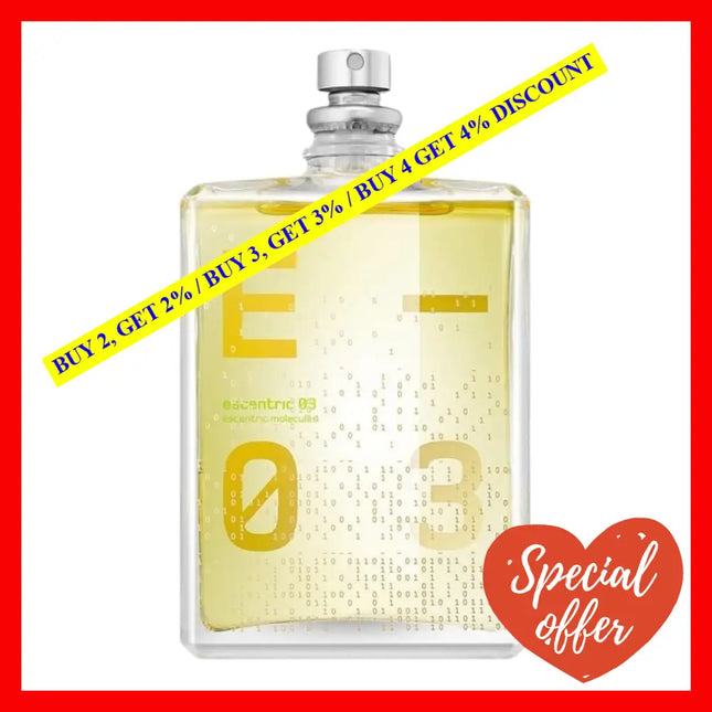 Escentric Molecules 03 Eau De Toilette Unisex 3.4 Oz / 100 Ml