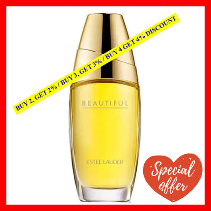 Estee Lauder Beautiful For Women Eau De Parfum Spray For 2.5 Oz 75 Ml