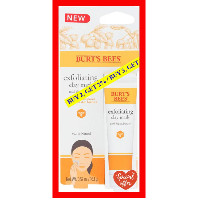 Exfoliating Clay Mask By Burts Bees For Unisex - 0.57 Oz