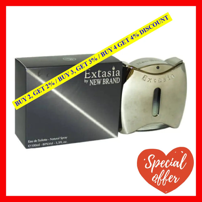 Extasia By New Brand For Men - 3.3 Oz Edt Spray