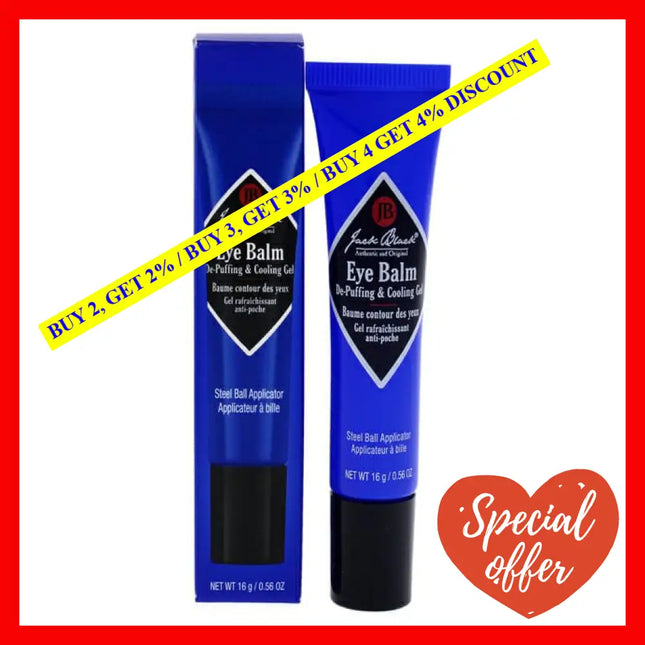 Eye Balm De-Puffing And Cooling Gel By Jack Black For Unisex - 0.56 Oz