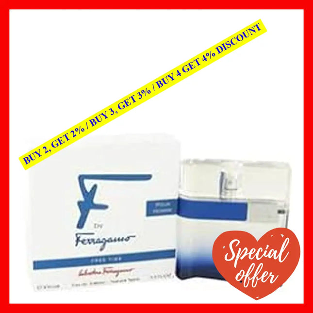 F By Ferragamo Free Time Salvatore For Men - 3.4 Oz Edt Spray