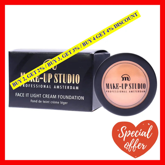 Face-It Light Cream Foundation - Wa4 Warm Beige By Make-Up Studio For Women 0.68 Oz
