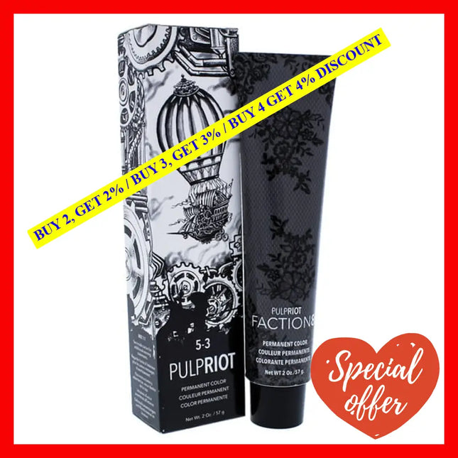 Faction8 Permanent Hair Color 5-3 Gold By Pulp Riot For Unisex - 2 Oz