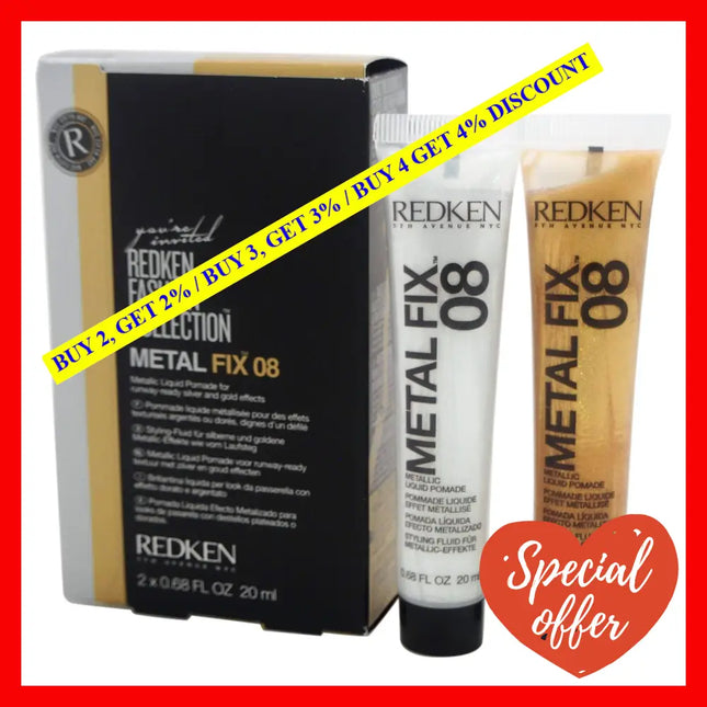 Fashion Collection Metal Fix 08 Metallic Liquid Pomade By Redken For Unisex - 2 X 0.68 Oz
