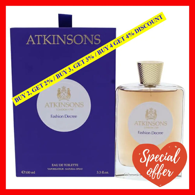 Fashion Decree By Atkinsons For Women - 3.3 Oz Edt Spray