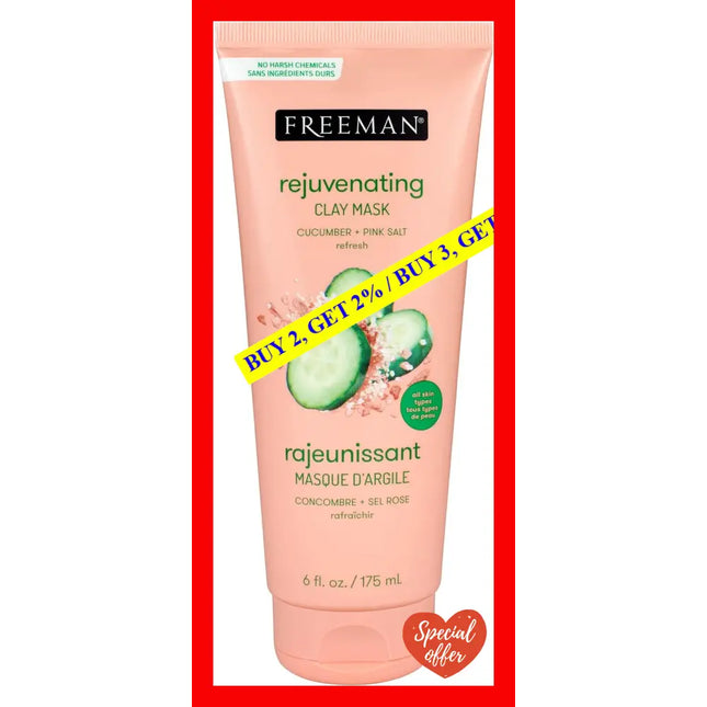 Feeling Beautiful Clay Mask Rejuvenating Cucumber Plus Pink Salt By Freeman For Unisex - 6 Oz