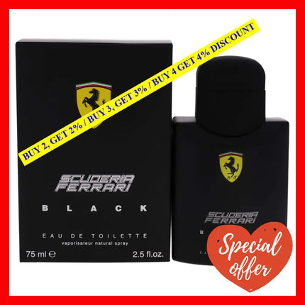 Ferrari Black By For Men - 2.5 Oz Edt Spray