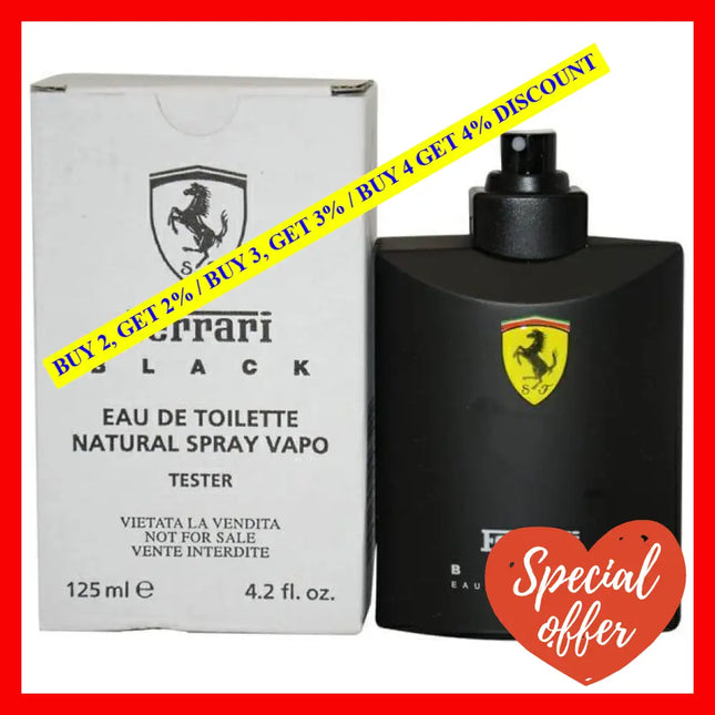 Ferrari Black By For Men - 4.2 Oz Edt Spray (Tester)