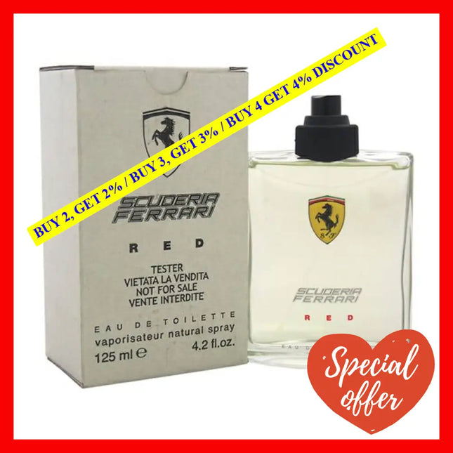 Ferrari Red By For Men - 4.2 Oz Edt Spray (Tester)