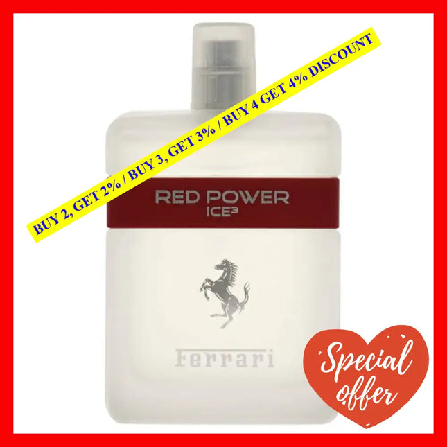 Ferrari Red Power Ice 3 By For Men - 4.2 Oz Edt Spray (Tester)