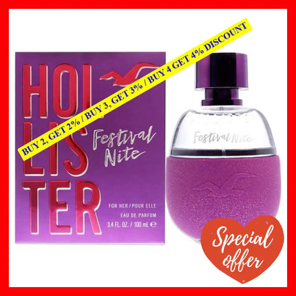Festival Nite By Hollister For Women - 3.4 Oz Edp Spray