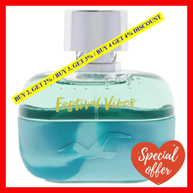 Festival Vibes By Hollister For Men - 3.4 Oz Edt Spray (Tester)