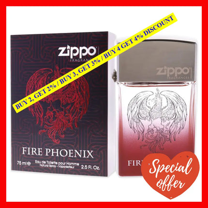 Fire Phoenix By Zippo For Men - 2.5 Oz Edt Spray