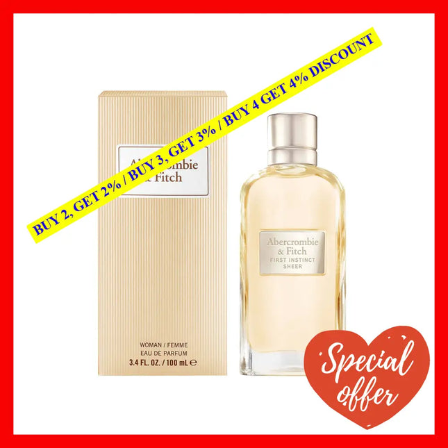 First Instinct Sheer By Abercrombie And Fitch For Women - 3.4 Oz Edp Spray