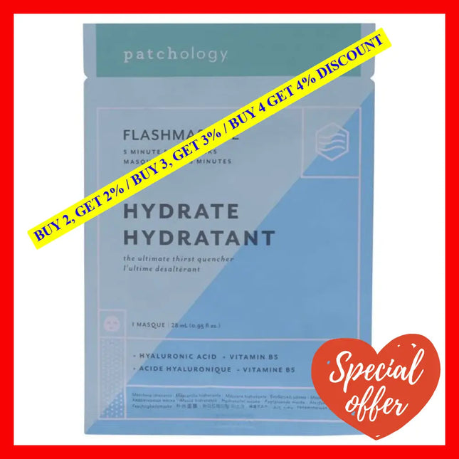 Flashmasque 5 Minute Facial Sheets - Hydratant By Patchology For Unisex 1 Pc Mask