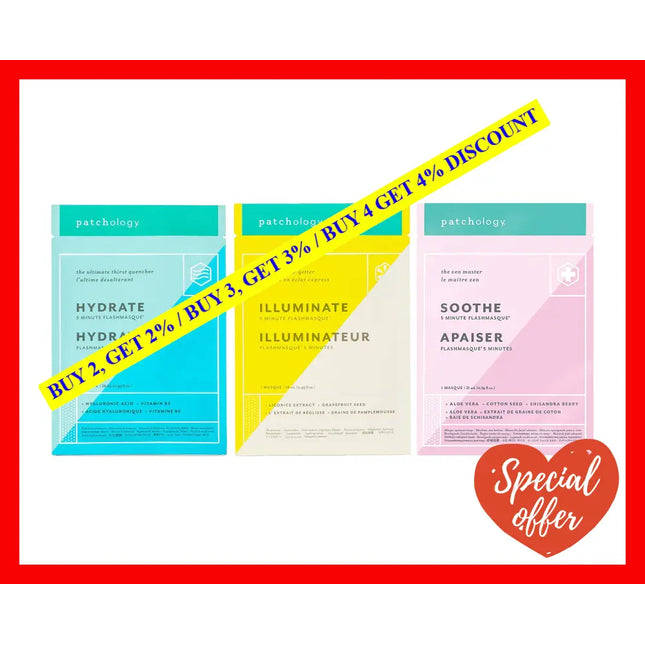 Flashmasque Sheet Mask Perfect Weekend Trio By Patchology For Women - 3 Pc