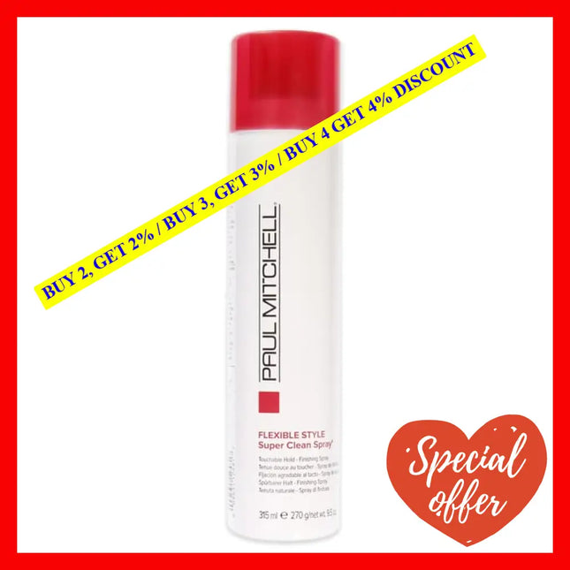 Flexible Style Super Clean Spray By Paul Mitchell For Unisex - 9.5 Oz Hair