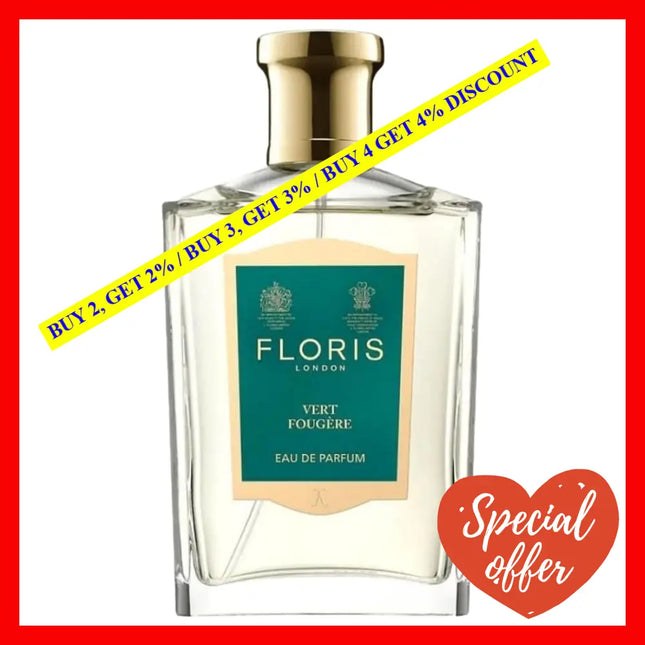 Floris London Vert Fougere Eau De Purfum For Men 3.4 Oz / 100 Ml