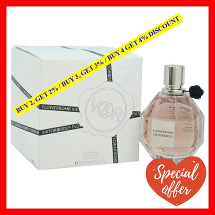 Flowerbomb By Viktor And Rolf For Women - 3.4 Oz Edp Spray (Tester)