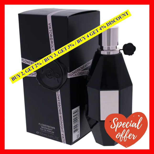 Flowerbomb Midnight By Viktor And Rolf For Women - 3.4 Oz Edp Spray