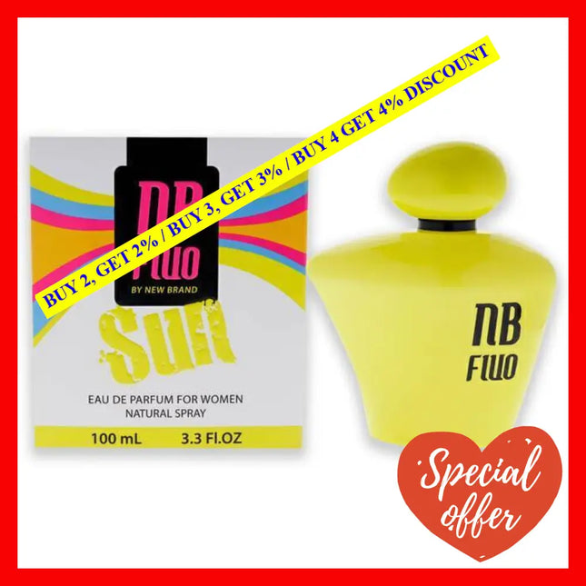 Fluo Sun By New Brand For Women - 3.3 Oz Edp Spray