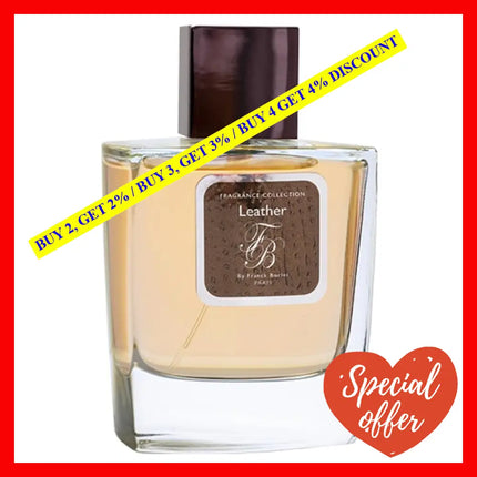 Franck Boclet Leather Eau De Parfum For Men 3.4 Oz / 100 Ml