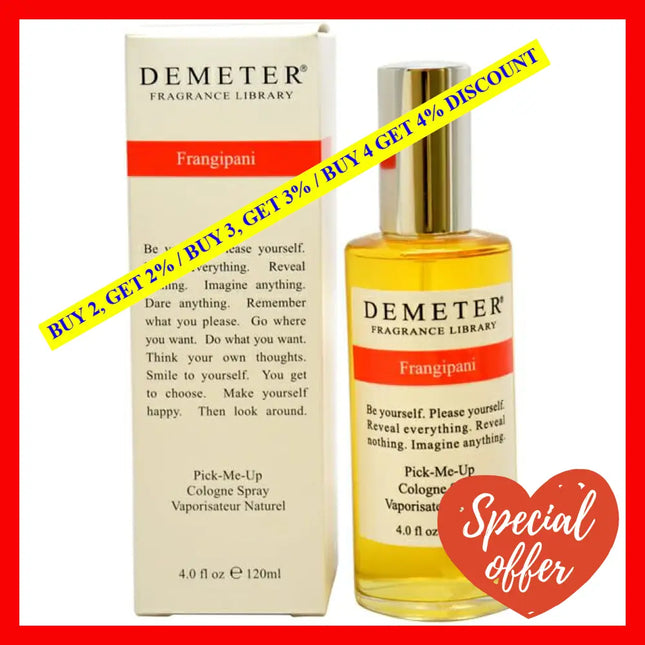 Frangipani By Demeter For Women - 4 Oz Cologne Spray