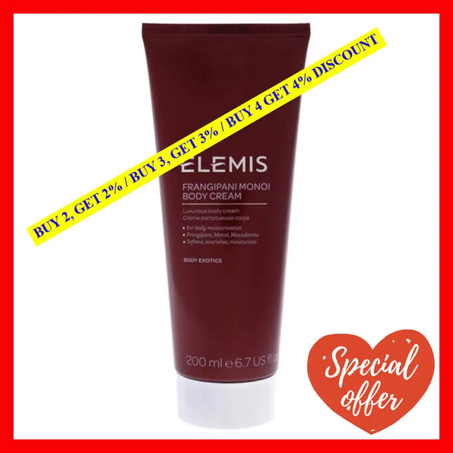 Frangipani Monoi Body Cream By Elemis For Unisex - 6.7 Oz
