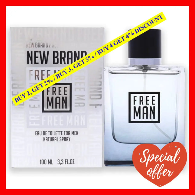 Free Man By New Brand For Men - 3.3 Oz Edt Spray