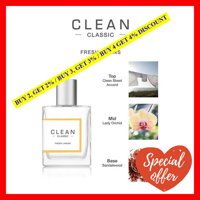 Fresh Linens By Clean - 2.1 Oz Edp Spray