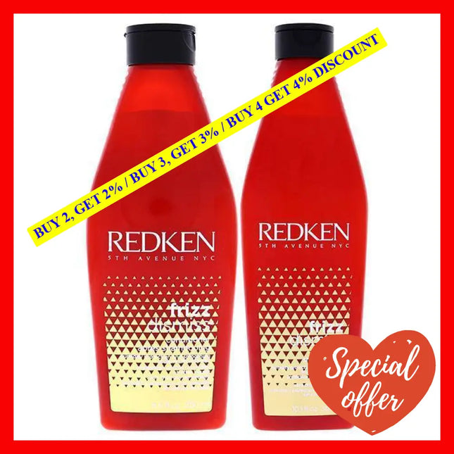 Frizz Shampoo And Conditioner Kit By Redken For Unisex - 2 Pc 10.1Oz 8.5Oz