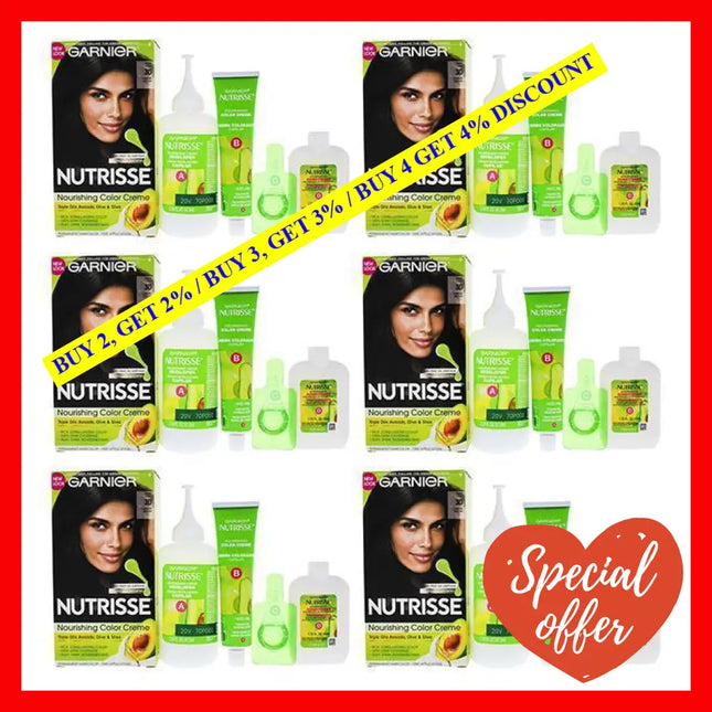 Garnier Nutrisse Permanent Haircolor - 30 Darkest Brown Sweet Cola By For Unisex 1 Pack Hair Color