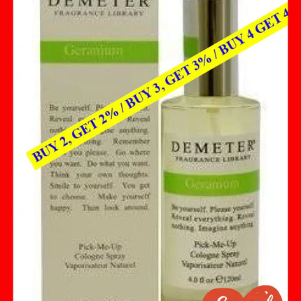 Geranium By Demeter For Women - 4 Oz Cologne Spray
