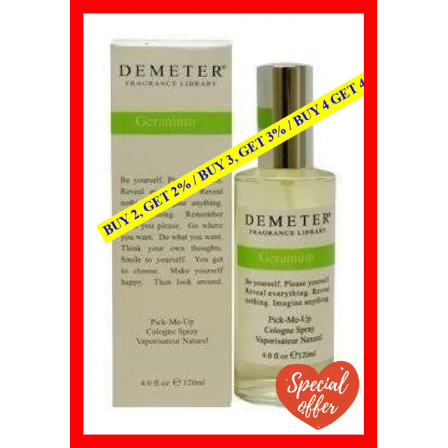 Geranium By Demeter For Women - 4 Oz Cologne Spray