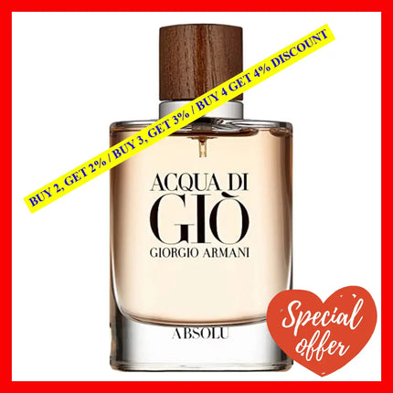 Giorgio Armani Acqua Di Gio Absolu 4.2 Oz / 125 Ml Eau De Parfum For Men