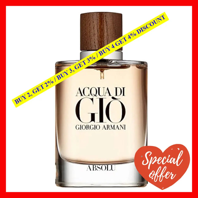 Giorgio Armani Acqua Di Gio Absolu 4.2 Oz / 125 Ml Eau De Parfum For Men