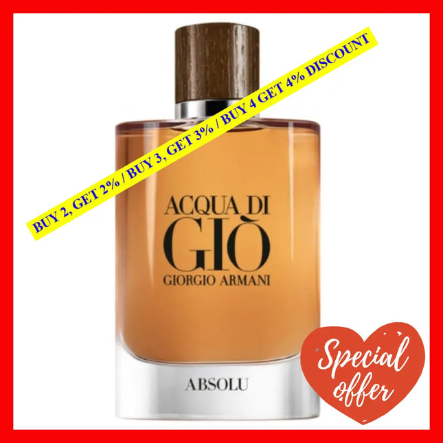 Giorgio Armani Acqua Di Gio Absolu For Men Eau De Parfum Spray 2.5 Oz
