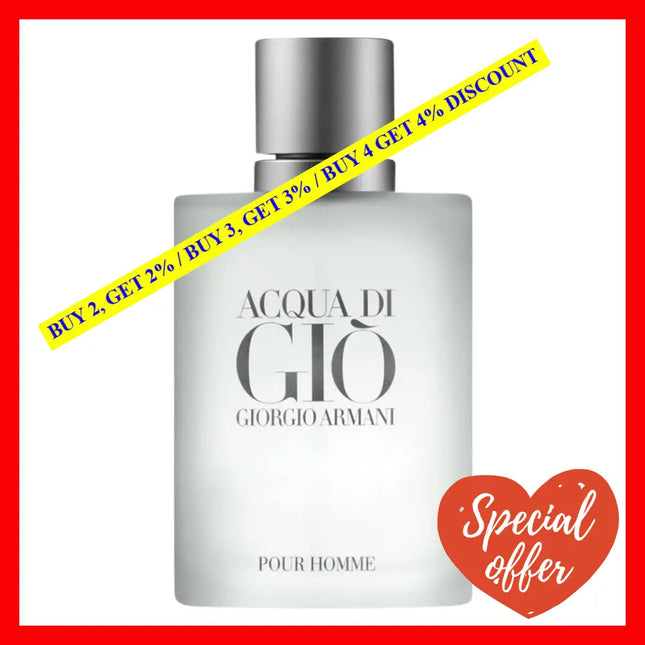 Giorgio Armani Acqua Di Gio Eau De Toilette For Men 3.4 Oz / 100 Ml