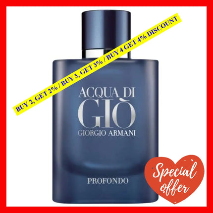 Giorgio Armani Acqua Di Gio Profondo Eau De Parfum For Men 2.5 Oz / 75 Ml
