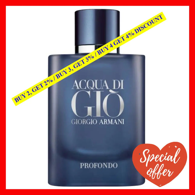 Giorgio Armani Acqua Di Gio Profondo Eau De Parfum For Men 2.5 Oz / 75 Ml