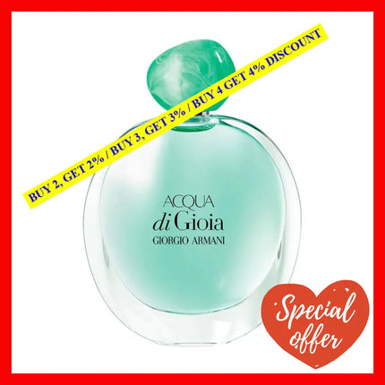 Giorgio Armani Acqua Di Gioia Eau De Parfum For Women 3.4 Oz / 100 Ml