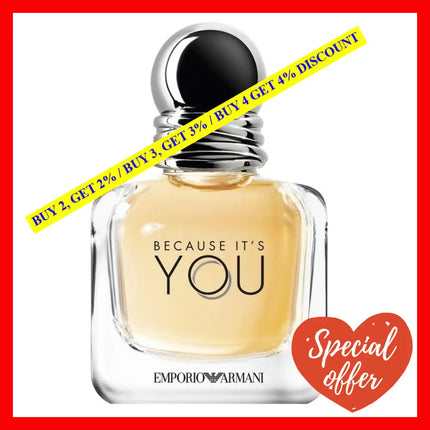 Giorgio Armani Because It’s You Eau De Parfum For Women 3.4 Oz / 100 Ml