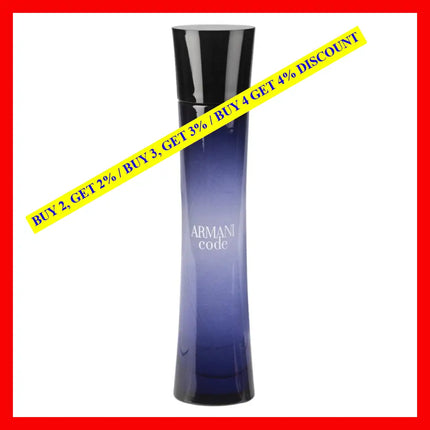 Giorgio Armani Code Women 2.4 Oz / 75 Ml Eau De Parfum For