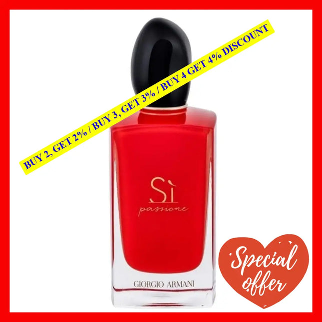 Giorgio Armani Si Passione Eau De Parfumand For Women 3.4 Oz / 100 Ml