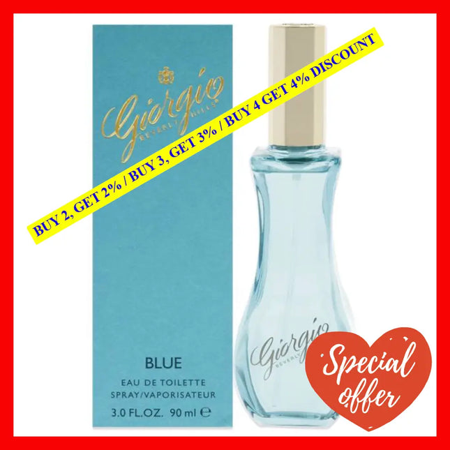 Giorgio Blue By Beverly Hills For Women - 3 Oz Edt Spray