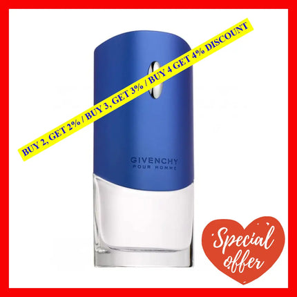 Givenchy Blue Label By For Men. Eau De Toilette Spray 3.3 Ounces